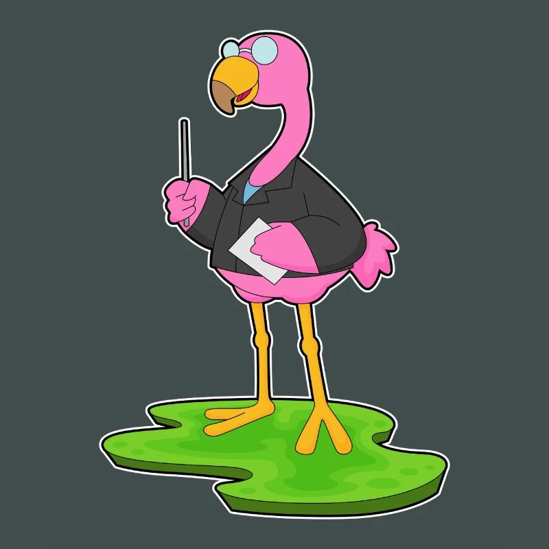 Flamingo Enseignant Pointage Bâton École