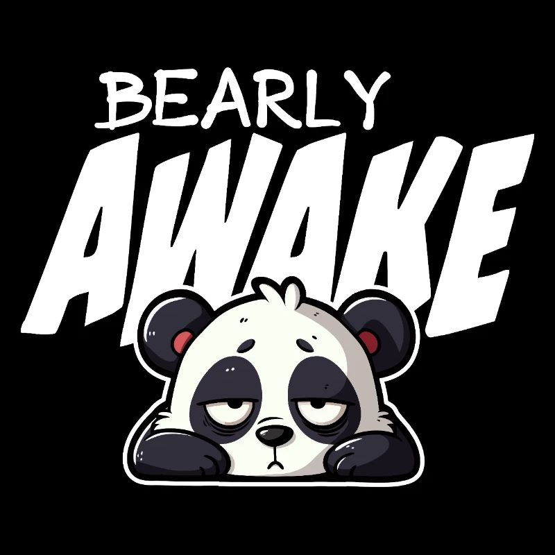 Schlafender Panda kaum wach