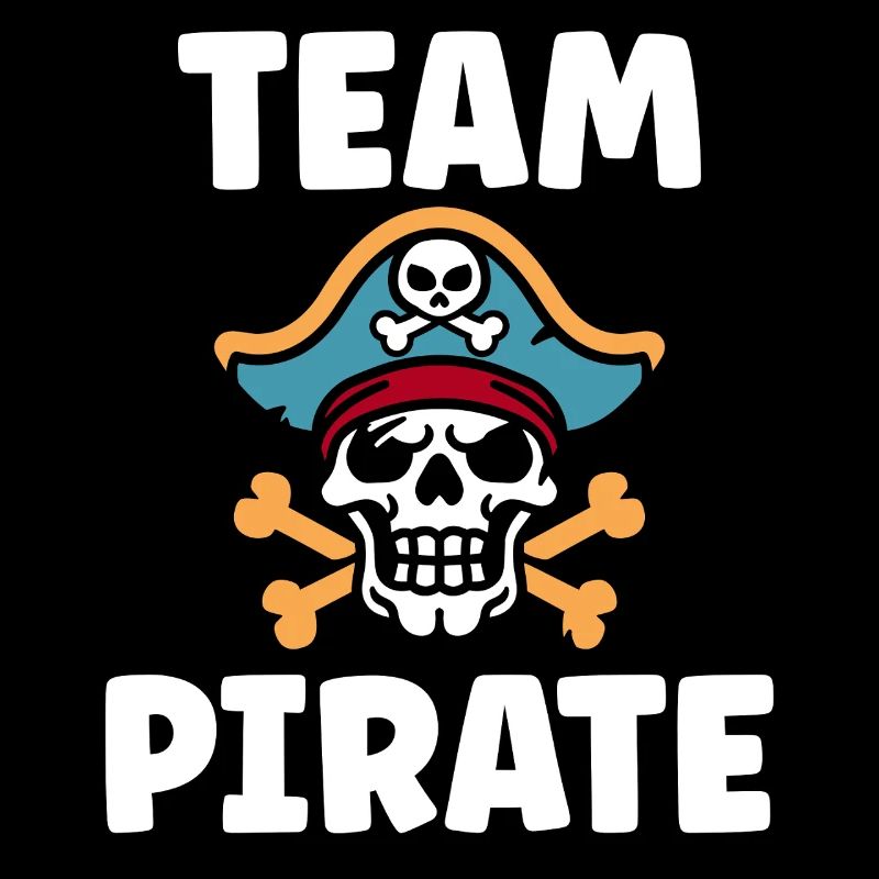 Pirate skull and TEAM PIRATE logo