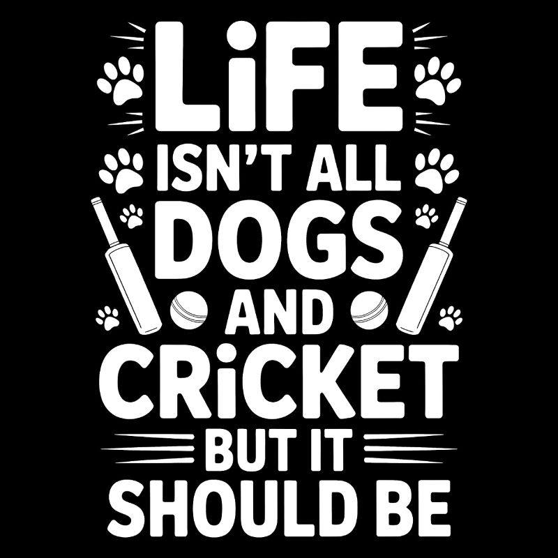 Cricket Spruch Hunde Lustiges Cricket Geschenk
