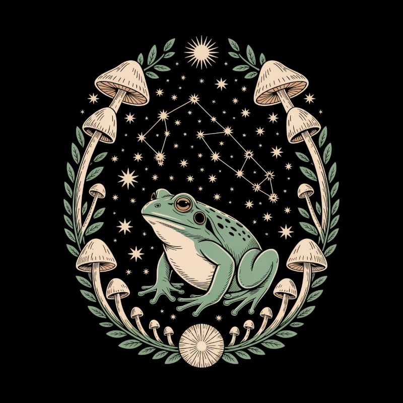 Frog Astrology and Mushroom Pattern Magic
