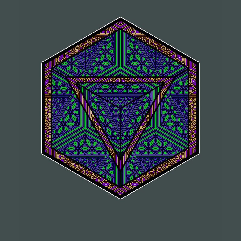 Mandala Kaleidoscope Triangle Pattern Psychedelic