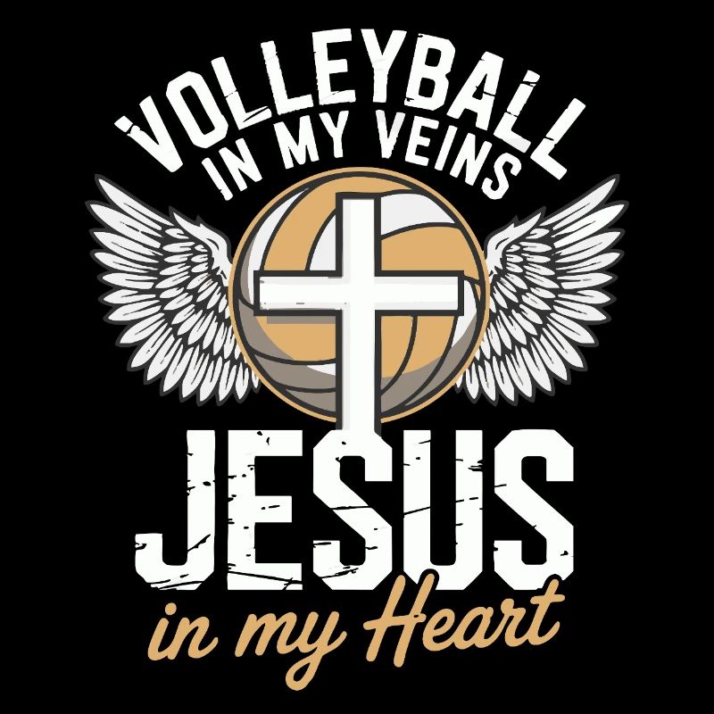 Volley-ball et Jésus – Conception d’une croix avec des ailes