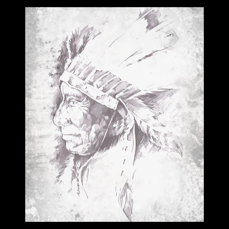 Native Grey Feather Chief