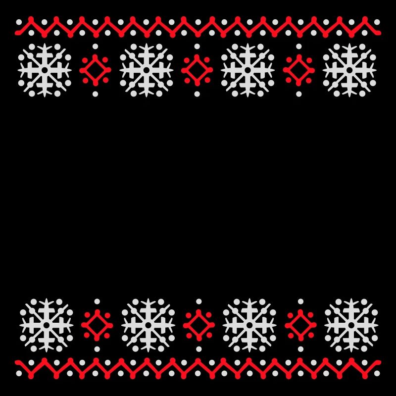 Ugly Sweater Christmas Pattern Snowflakes Cool