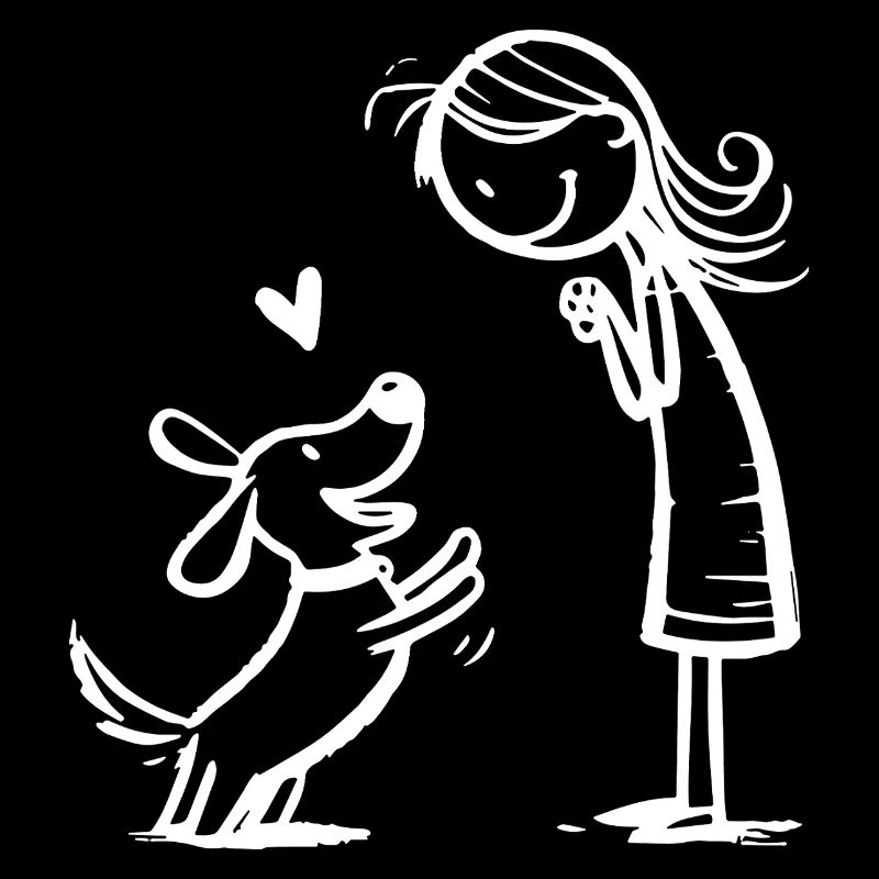 Warm friendship between man and dog