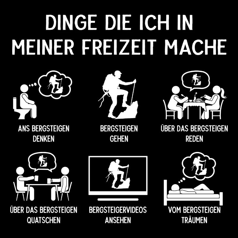Bergsteiger Bergsteigen Humor Freizeit