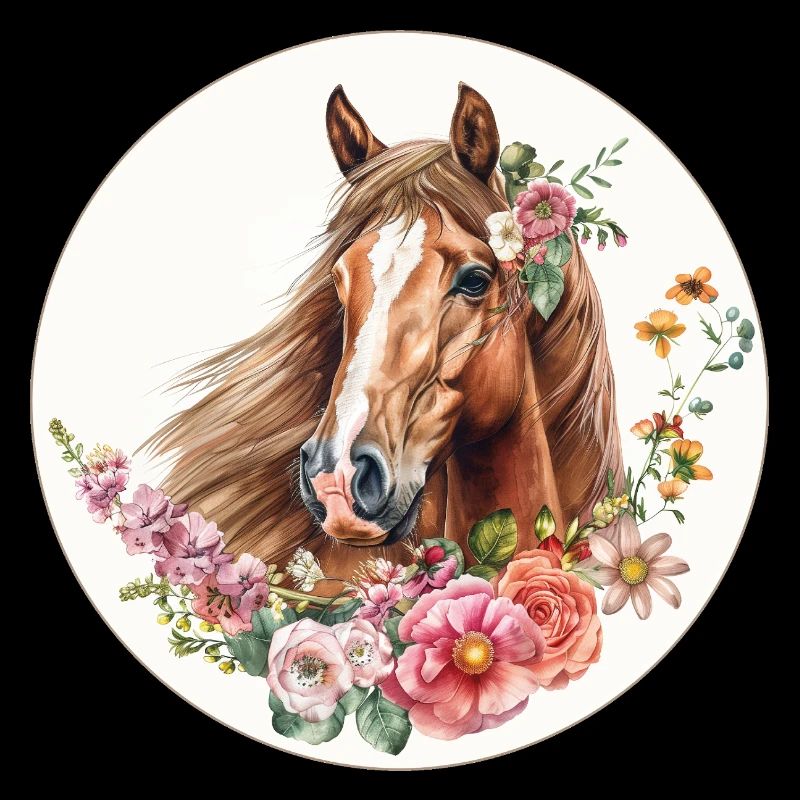 Pferd Blumen