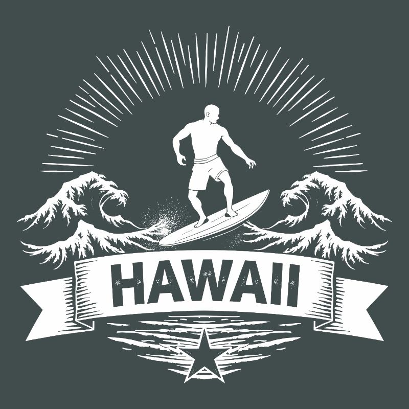 Hawaii Surfer Surfer on Pacific Wave