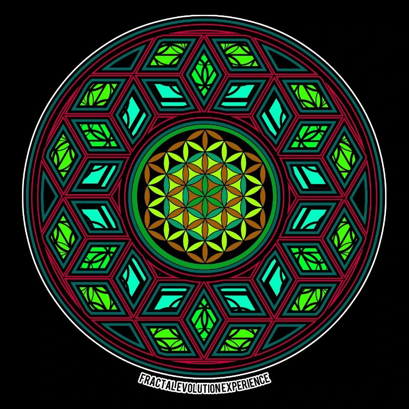 Fractal Evolution Kaleidoskop Mandala Muster Yoga