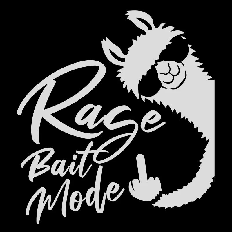Rage Bait Llama Alpaca Sunglasses Middle Finger