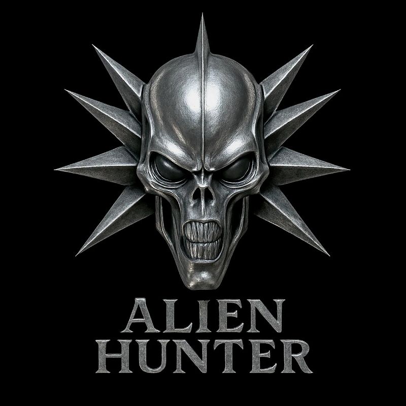 Alien Hunter Schädel-Emblem