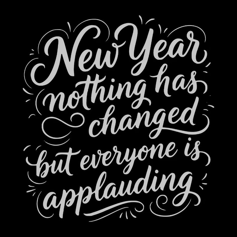 New Year Nothing Changed - Funny Sarcastic White