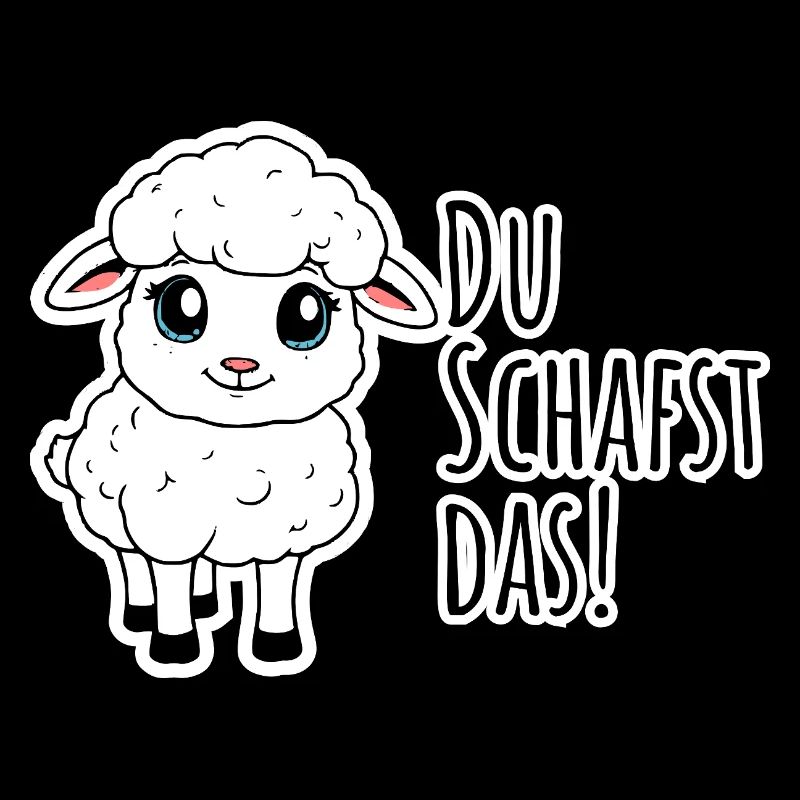 Du Schafst das! Das kleine Schaf ist sich sicher!