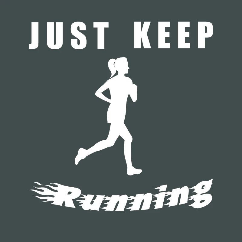 Continue simplement de courir – Silhouette de coureur