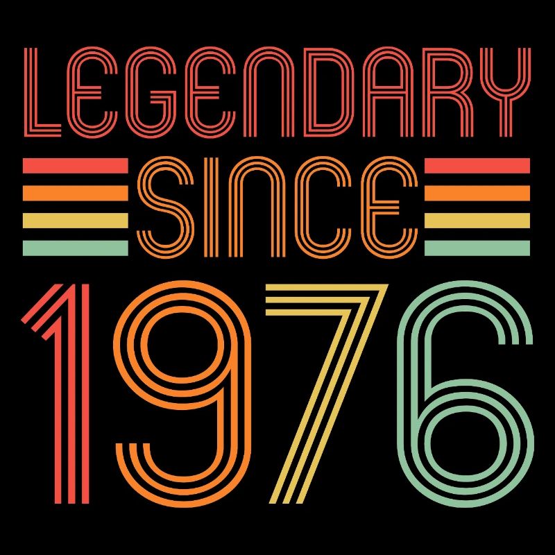 Legendary since 1976, Retro, Geburtstag