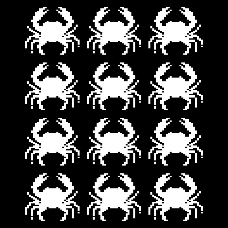 Crab Pixel Pattern Repeat