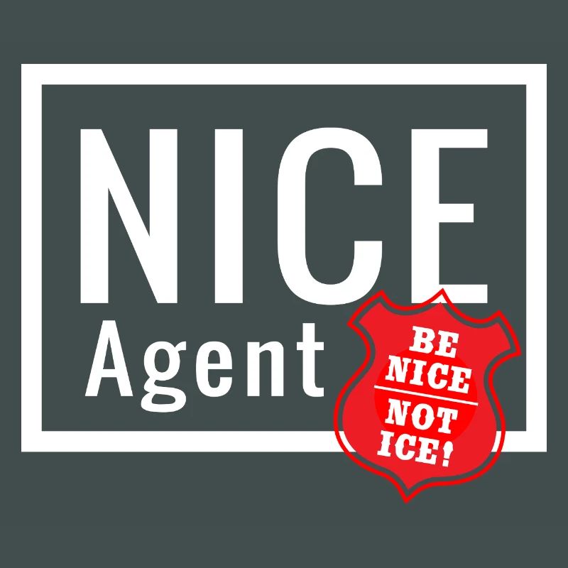 Logo d’agent NICE avec badge statement be nice