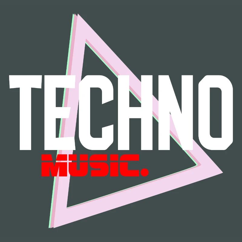 Techno Neon Triangle Pulse