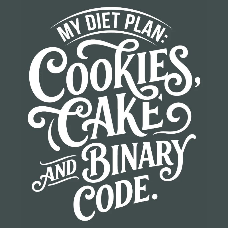 Cookies Cake Binary Code Design