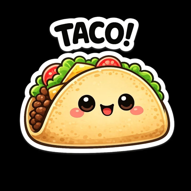 Taco kawaï avec un joli visage