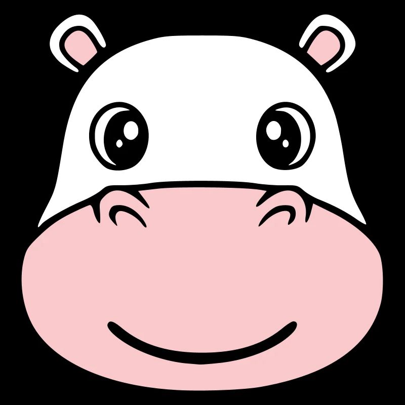 Nilpferd Kopf Gesicht Maske Lächeln
