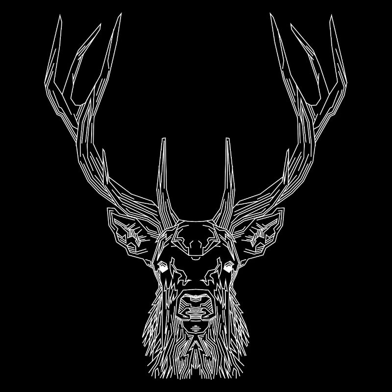 Tech Deer – Geometric Deer in White