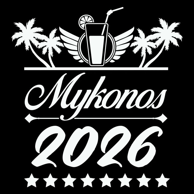 Mykonos 2026 Strand-Logo