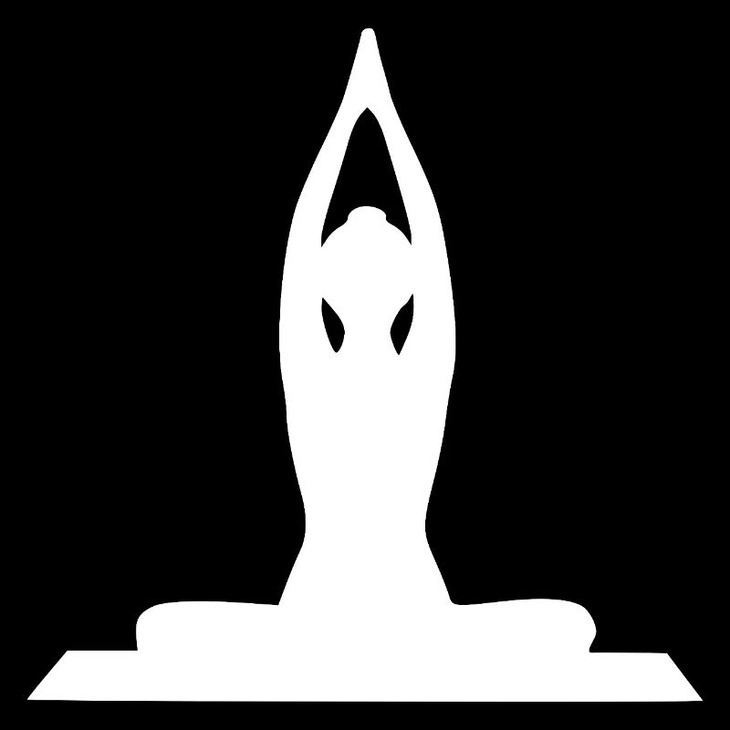 Yoga Silhouette White Meditation
