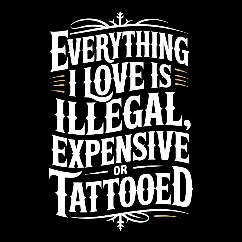 Tout ce que j’aime, c’est tatoué de Tätowiert tatoué