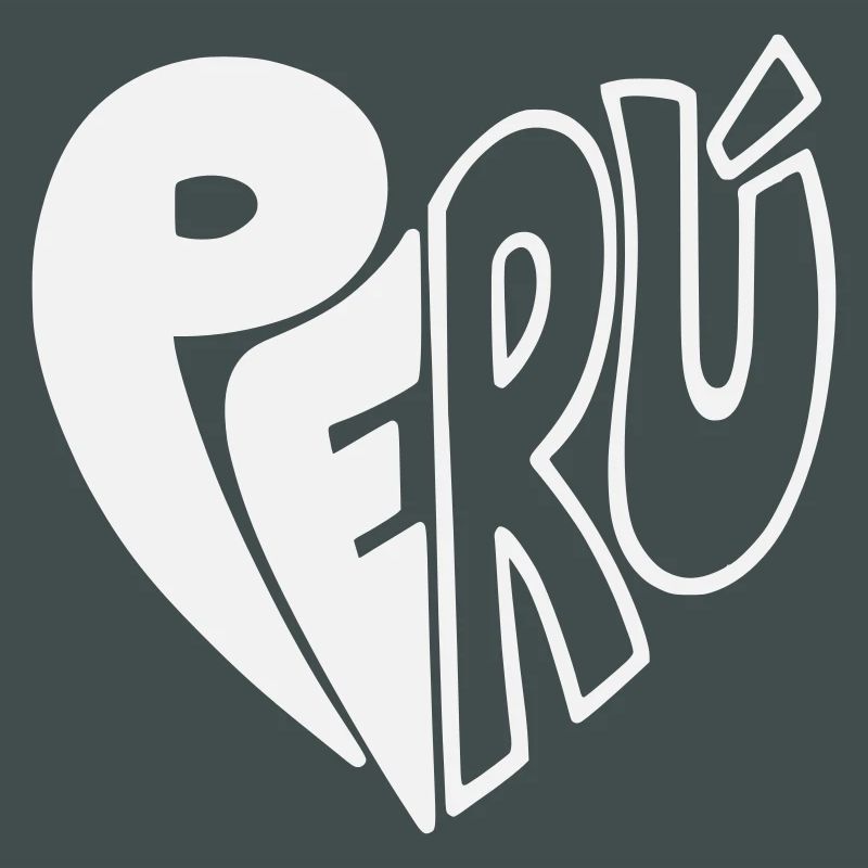 Logo dessiné à la main du Pérou - Variable de couleur