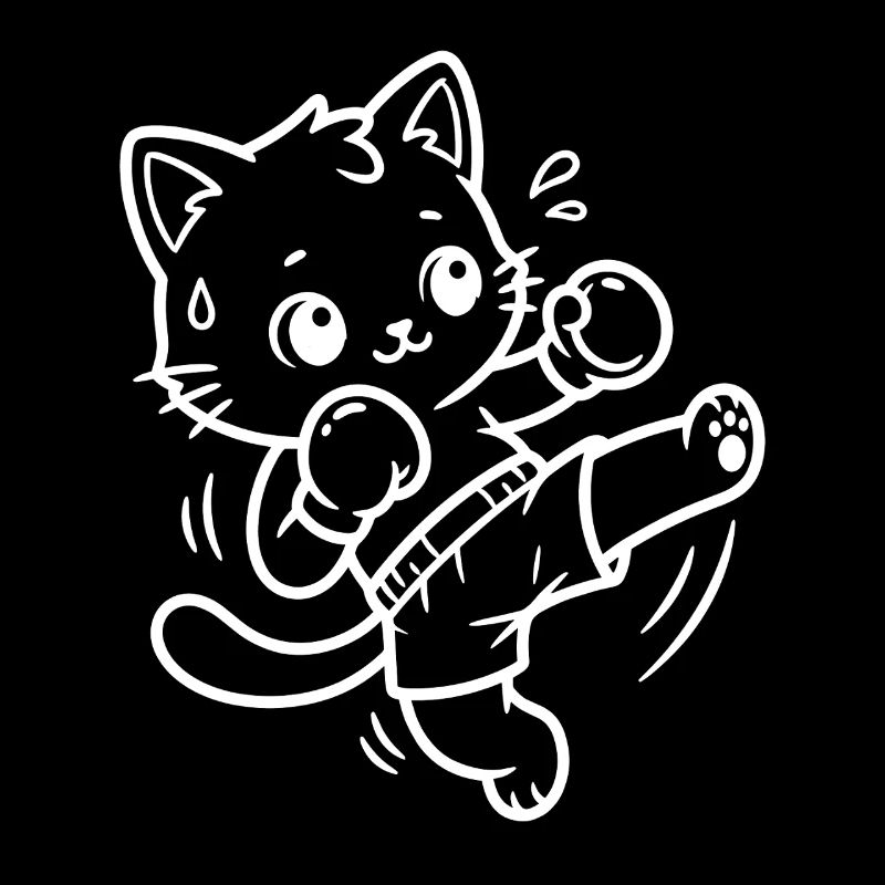 Kawaii Cat Kickboxing