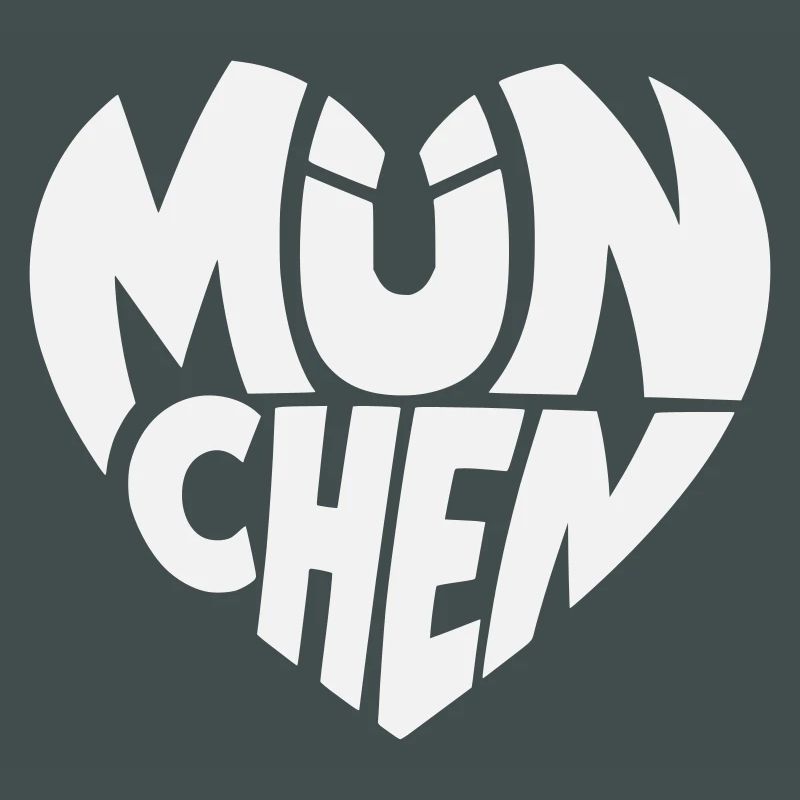 Munich Heart Logo Typography