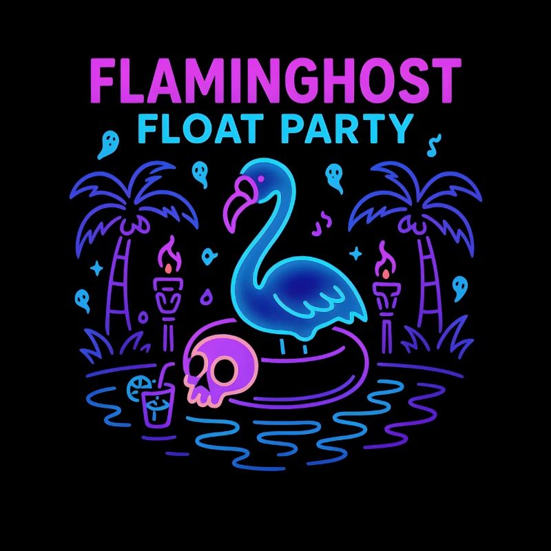 Flaminghost Float Party Piscine d’Halloween