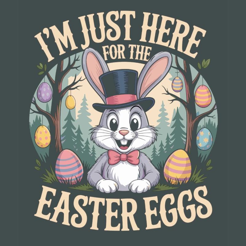 Easter Bunny T-Shirt I'm Just Here For The Easter Egg