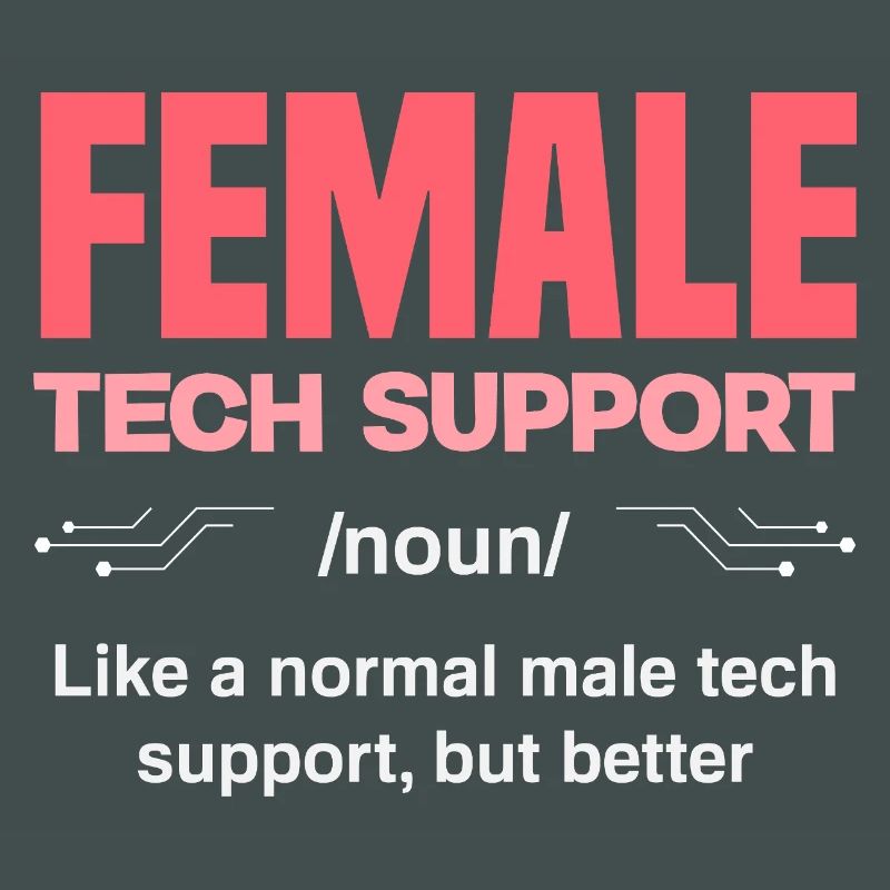 Tech Support Woman Definition IT Admin Computer