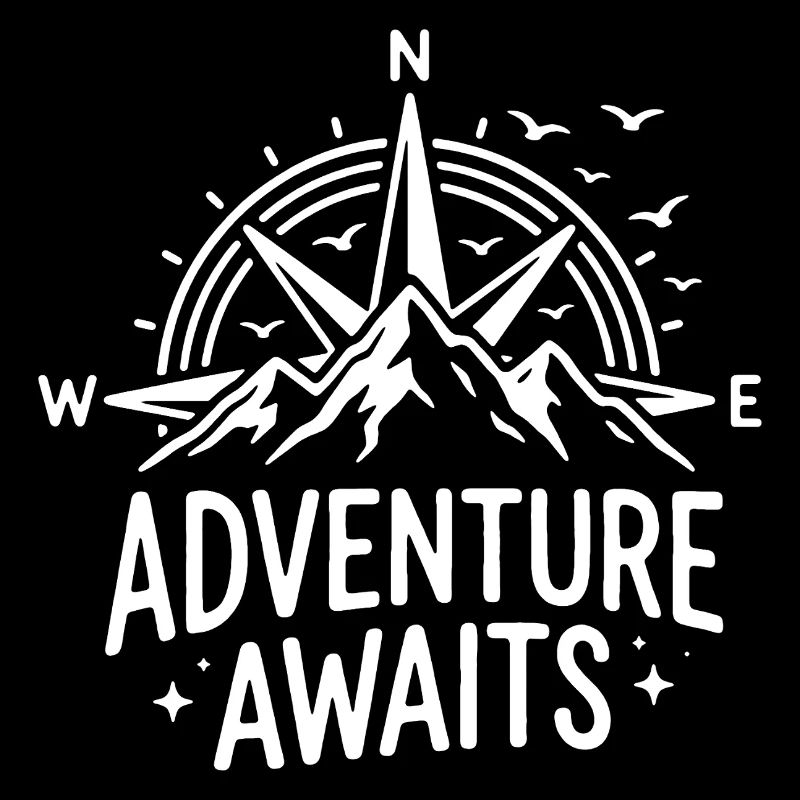 Adventure Awaits Mountain Compass