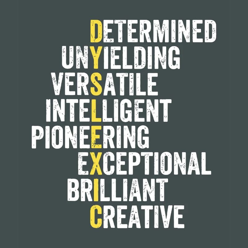 Yellow Accent Adjective Stack