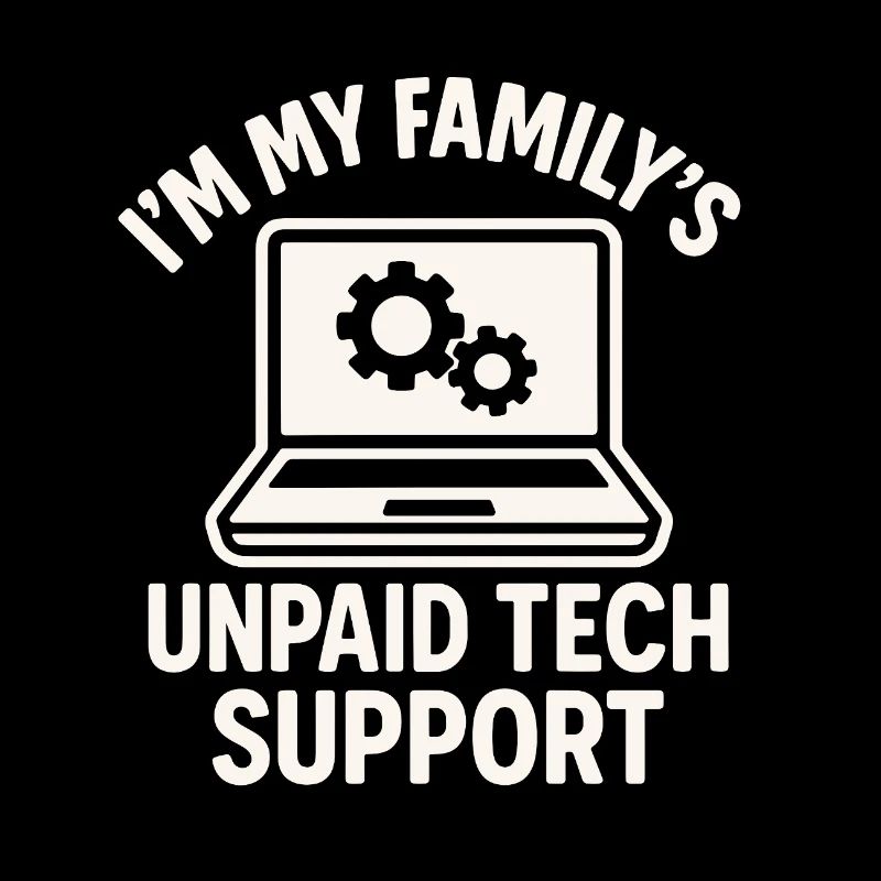 Blague familiale sur le support technique non rémunéré