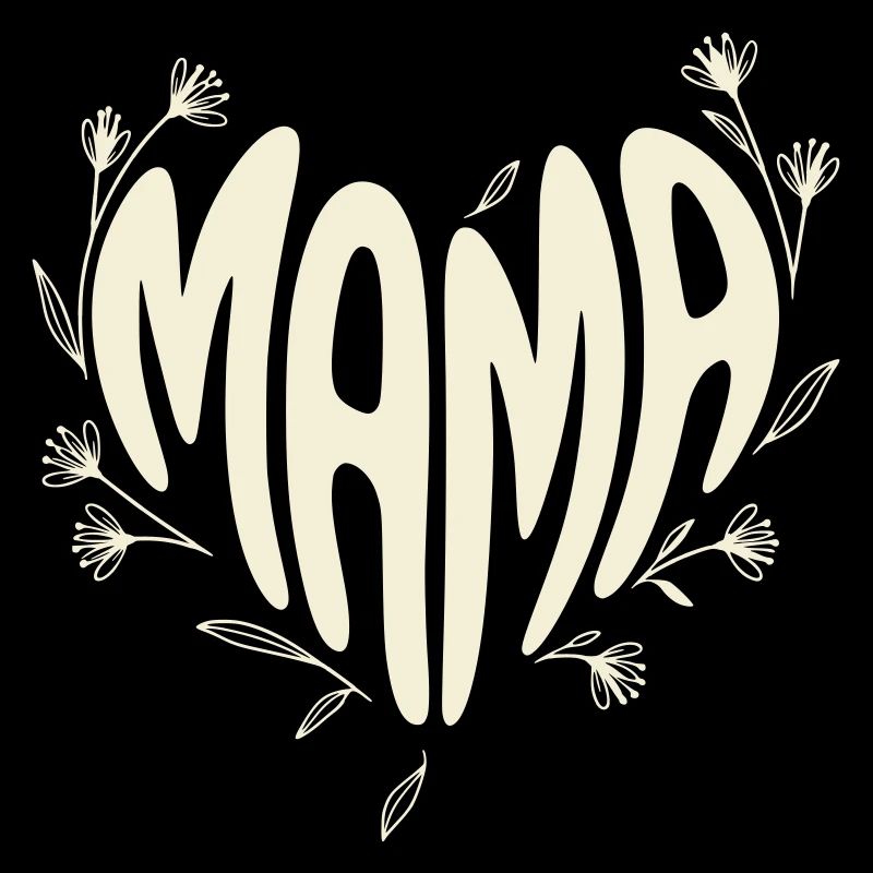 Typographie du cœur de Mama Blossom