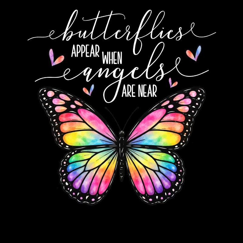 Inspiring butterfly fan graphic