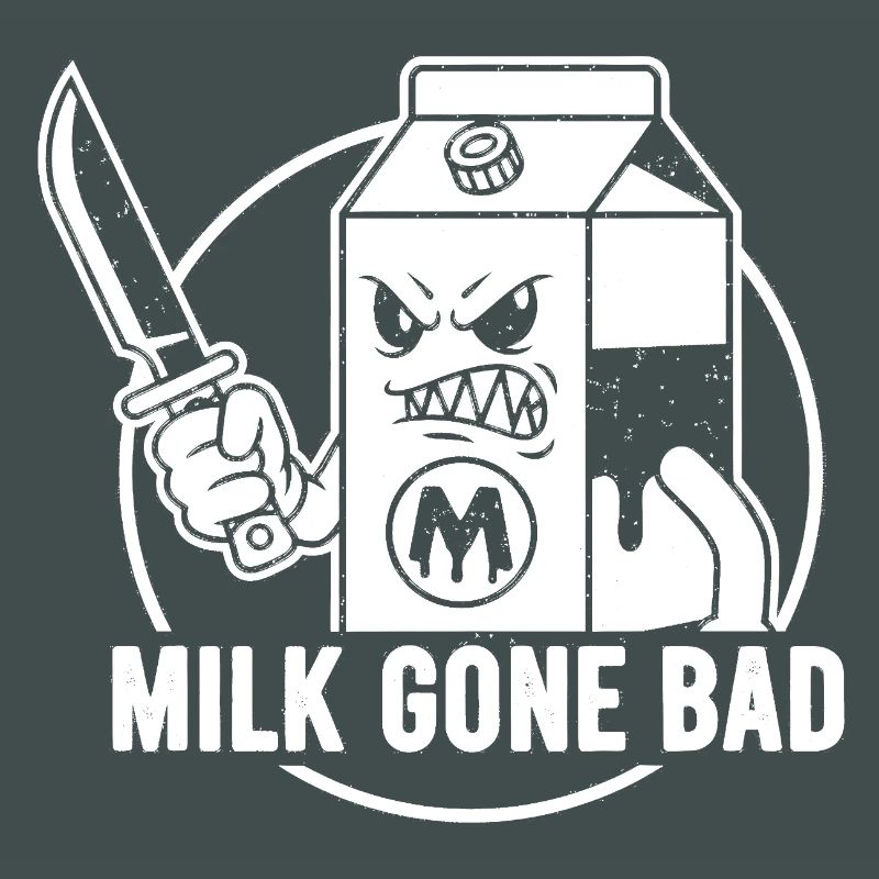Milk goes evil: menacing cardboard figure