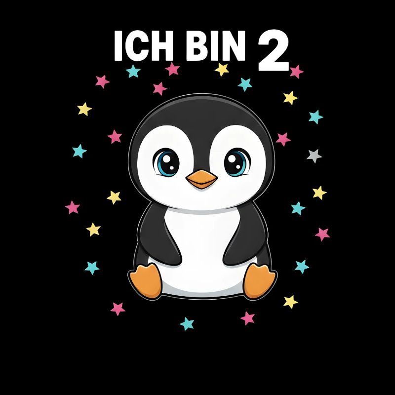 Ich bin 2 - Süßes Pinguin zum 2. Geburtstag