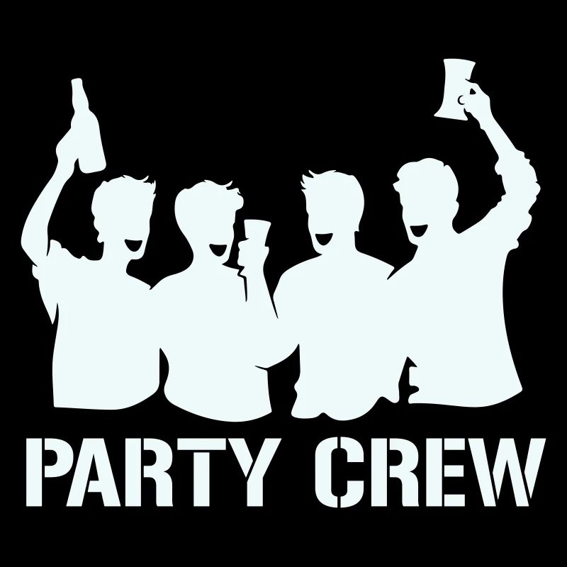 Party Crew Silhouette with Cheers