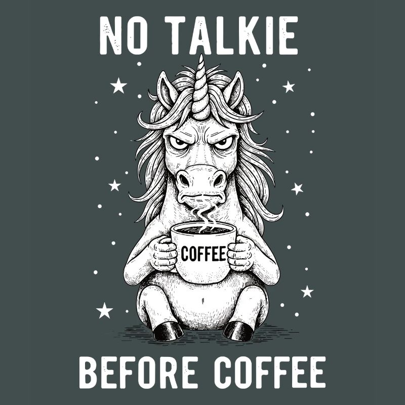Pas de conversation devant une licorne amoureuse du café