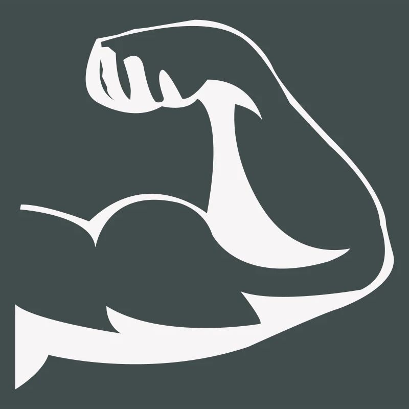 Powerful biceps silhouette