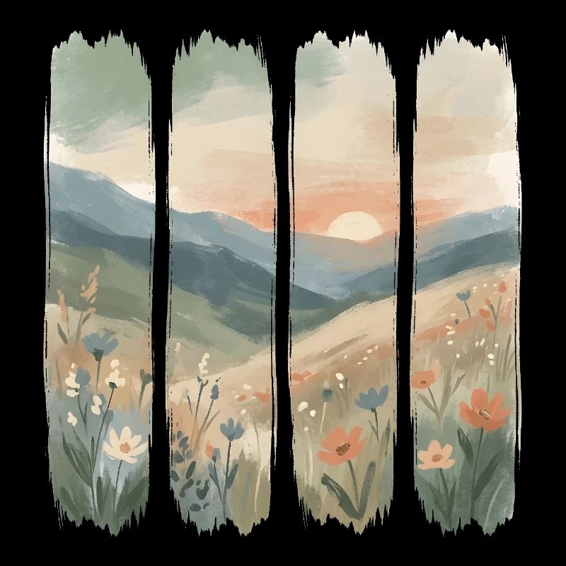 Wildblumen 4 Brushstrokes - Boho Berg Design