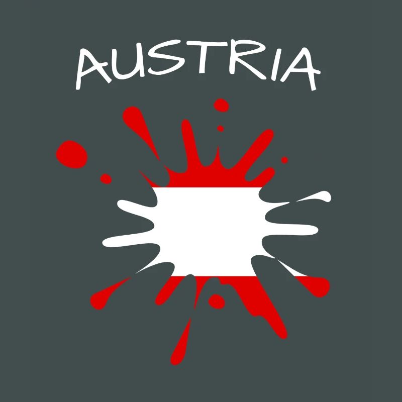 Austria Flag Paint Splash Austria Kleks