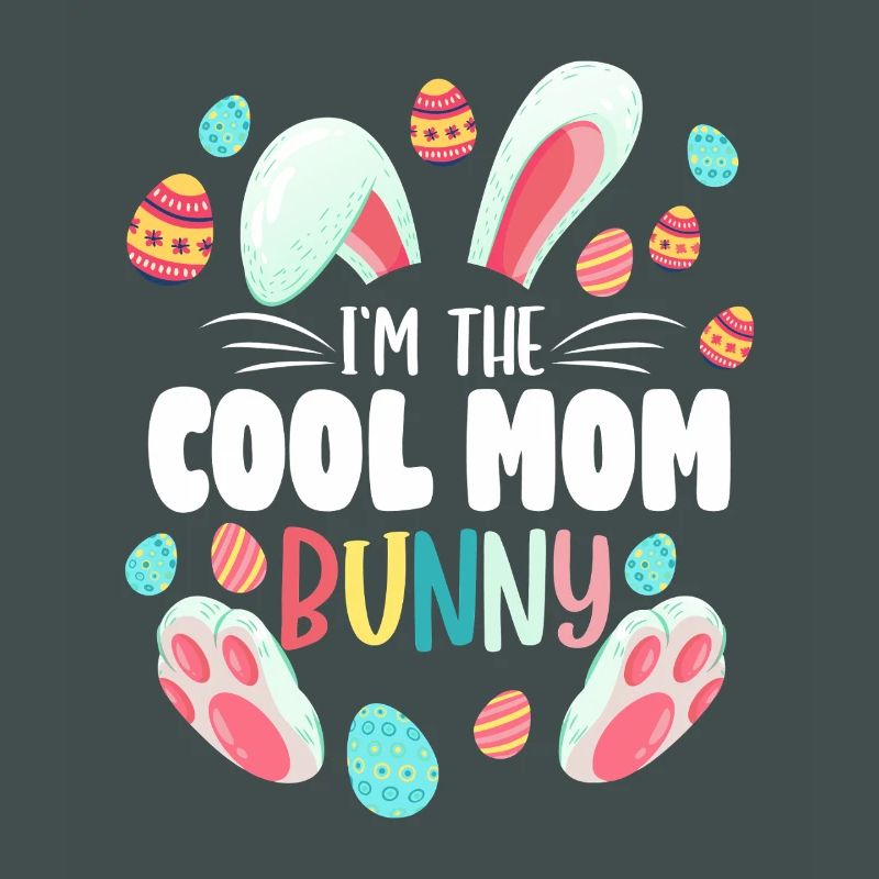 Cool Mom Bunny Easter Tee