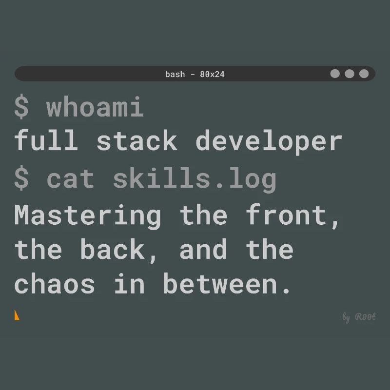 Full Stack Developer Terminal Design